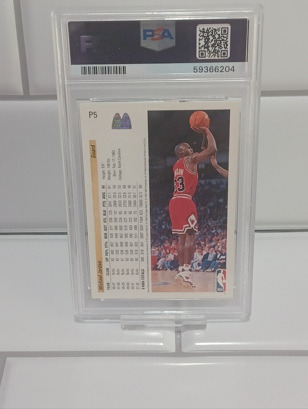 Michael Jordan 1992 Upper Deck McDonalds #P5 Bulls Graded PSA 7 MINT - Picture 2 of 6